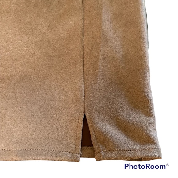 Papaya NEW Brown Faux Suede Underwire Bra Shapewear Dress Size Large - Picture 7 of 10